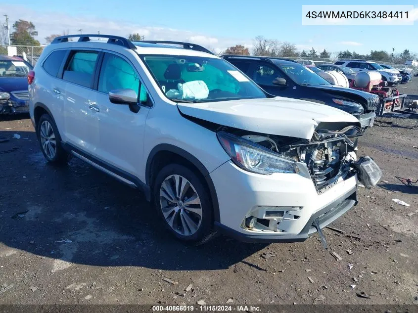 2019 Subaru Ascent Touring VIN: 4S4WMARD6K3484411 Lot: 40866019