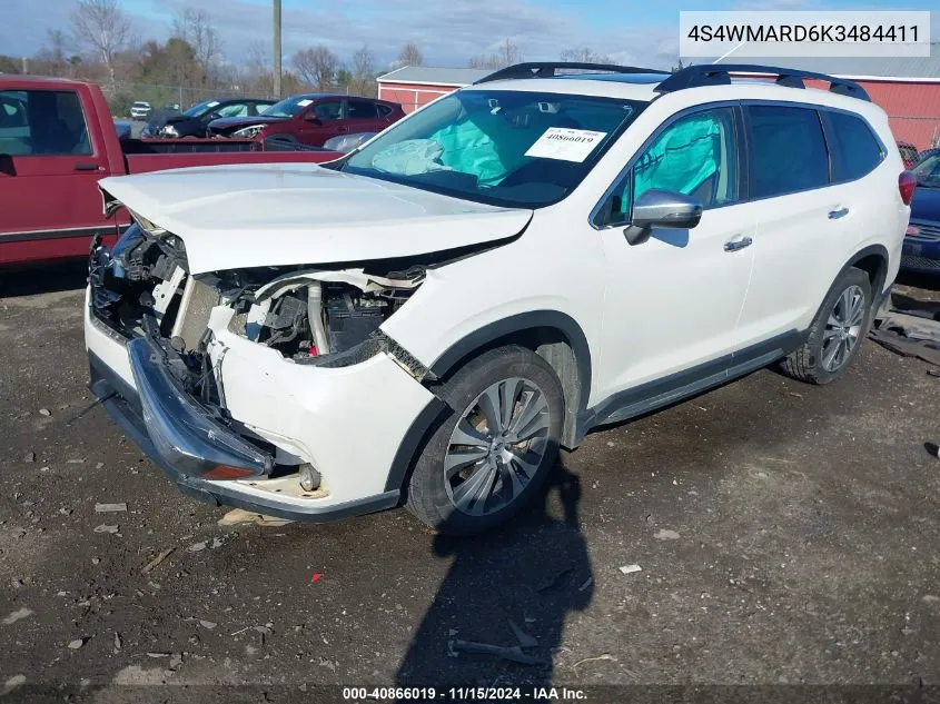 2019 Subaru Ascent Touring VIN: 4S4WMARD6K3484411 Lot: 40866019