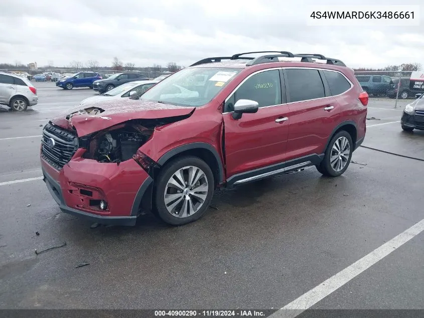 2019 Subaru Ascent Touring VIN: 4S4WMARD6K3486661 Lot: 40900290