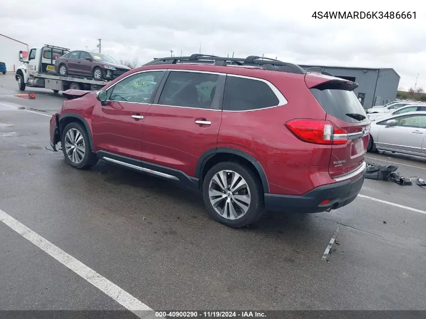 2019 Subaru Ascent Touring VIN: 4S4WMARD6K3486661 Lot: 40900290