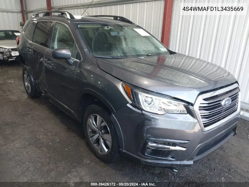 2020 Subaru Ascent Premium VIN: 4S4WMAFD1L3435669 Lot: 39426172