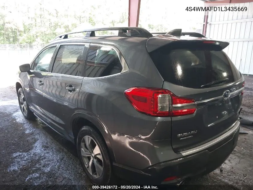 2020 Subaru Ascent Premium VIN: 4S4WMAFD1L3435669 Lot: 39426172