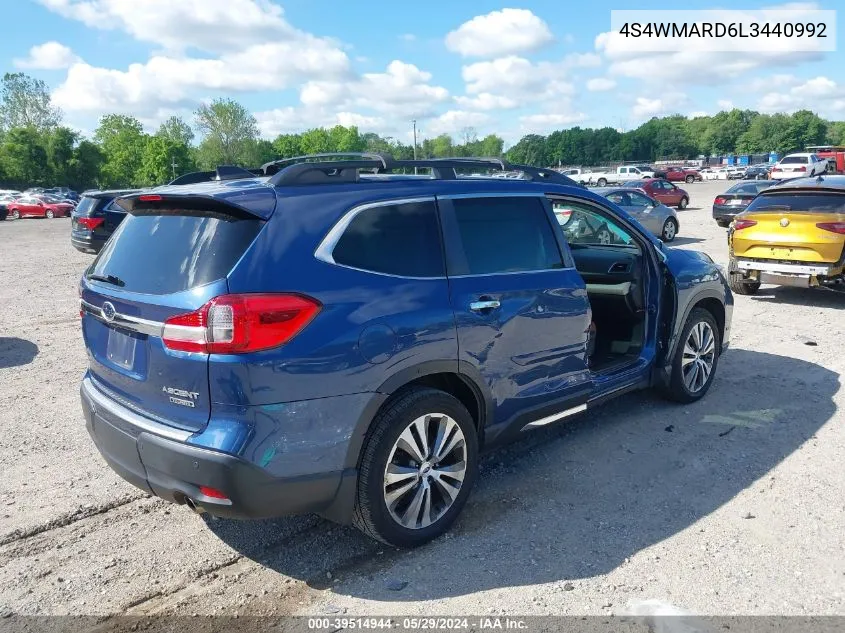 2020 Subaru Ascent Touring VIN: 4S4WMARD6L3440992 Lot: 39514944