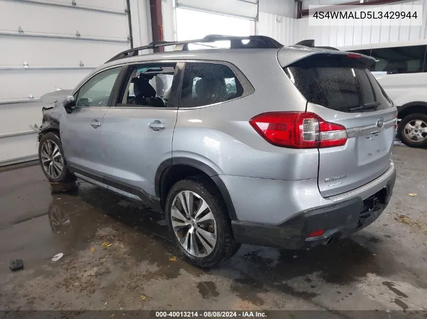 2020 Subaru Ascent Limited VIN: 4S4WMALD5L3429944 Lot: 40013214