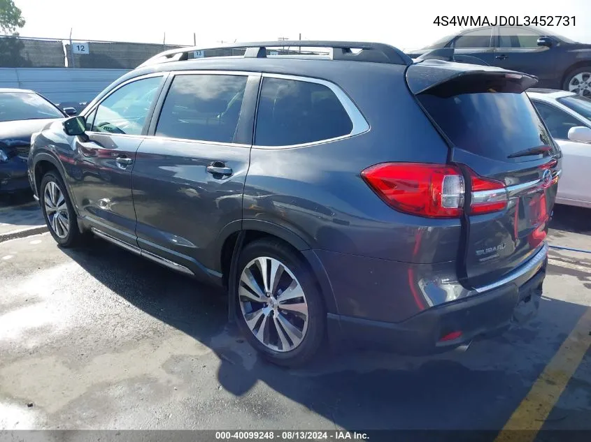 2020 Subaru Ascent Limited VIN: 4S4WMAJD0L3452731 Lot: 40099248