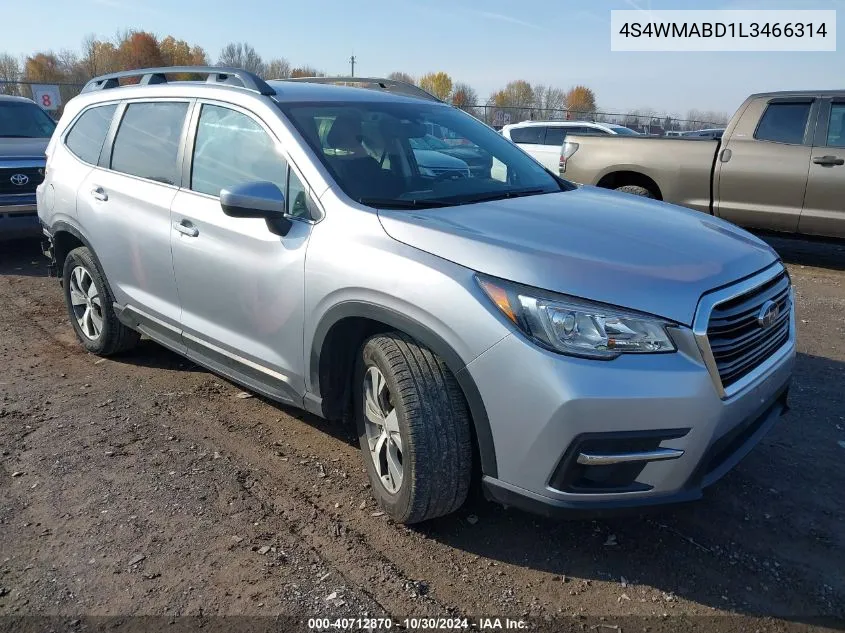 2020 Subaru Ascent Premium VIN: 4S4WMABD1L3466314 Lot: 40712870