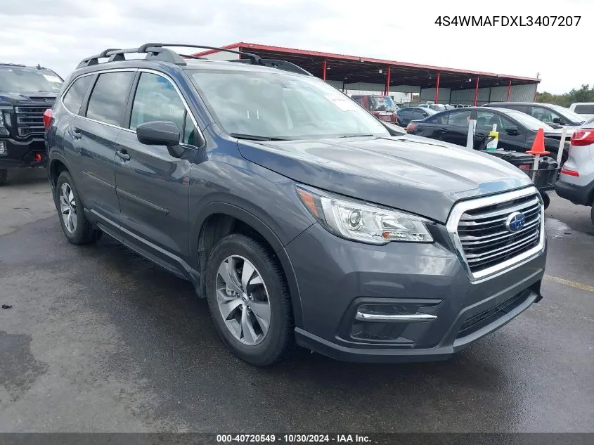 2020 Subaru Ascent Premium VIN: 4S4WMAFDXL3407207 Lot: 40720549