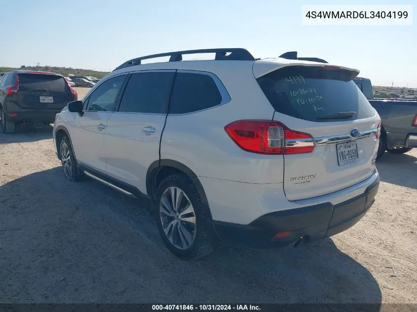 2020 Subaru Ascent Touring VIN: 4S4WMARD6L3404199 Lot: 40741846