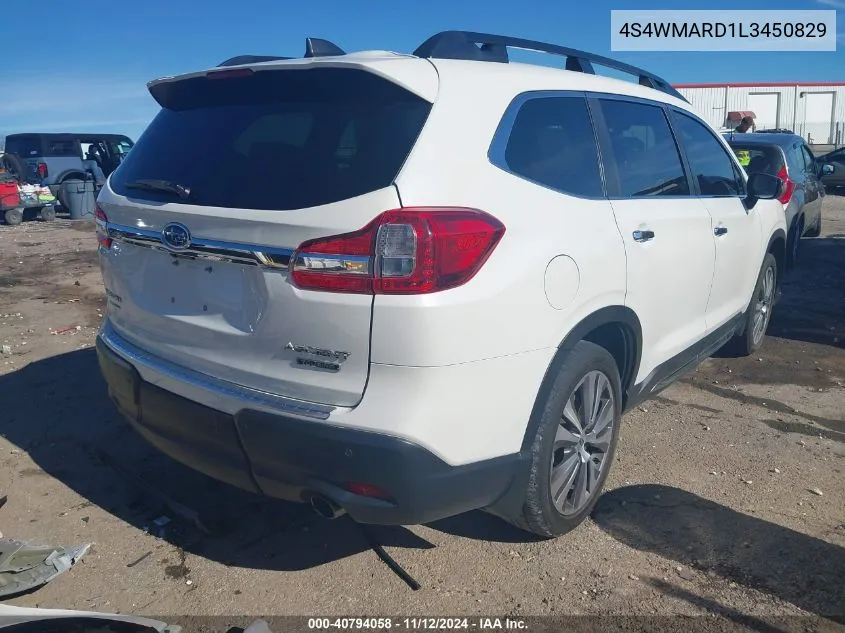 2020 Subaru Ascent Touring VIN: 4S4WMARD1L3450829 Lot: 40794058