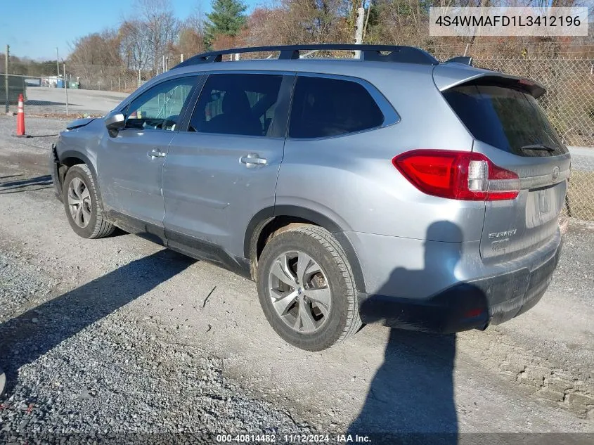 2020 Subaru Ascent Premium VIN: 4S4WMAFD1L3412196 Lot: 40814482