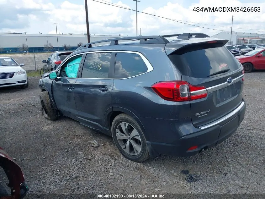 2021 Subaru Ascent Premium VIN: 4S4WMACDXM3426653 Lot: 40102190