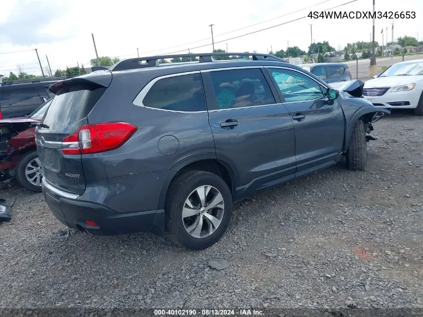 2021 Subaru Ascent Premium VIN: 4S4WMACDXM3426653 Lot: 40102190