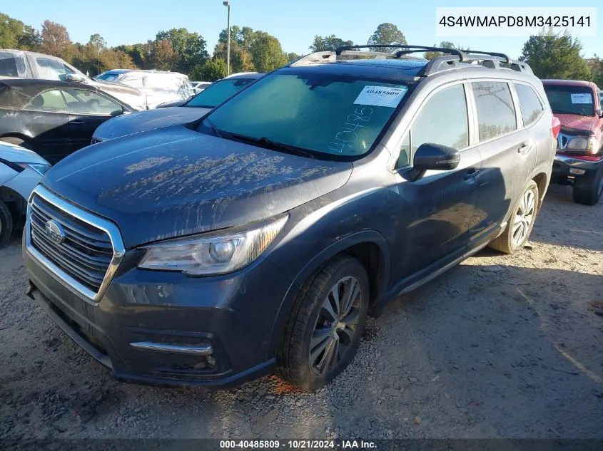 2021 Subaru Ascent Limited VIN: 4S4WMAPD8M3425141 Lot: 40485809