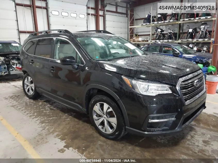 2021 Subaru Ascent Premium VIN: 4S4WMACD7M3405128 Lot: 40758945