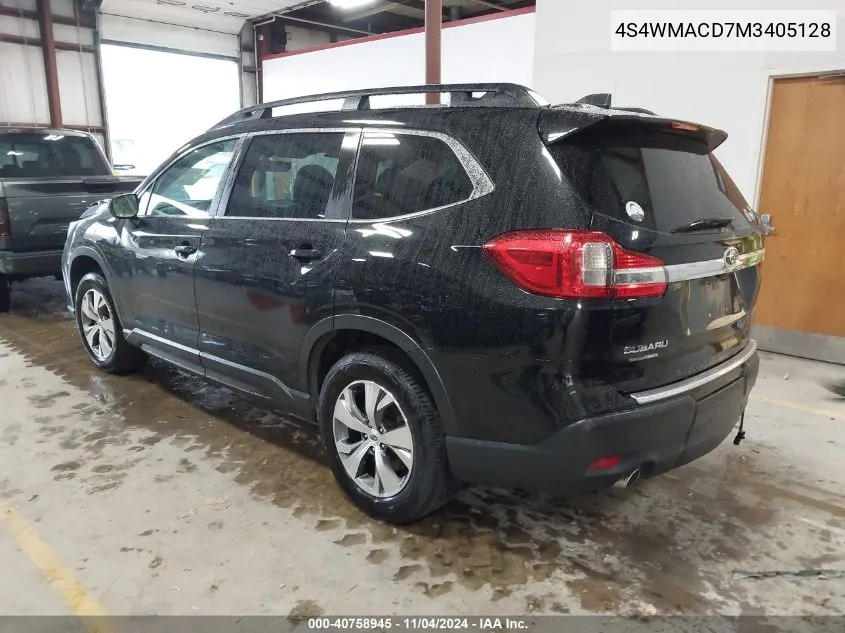 2021 Subaru Ascent Premium VIN: 4S4WMACD7M3405128 Lot: 40758945