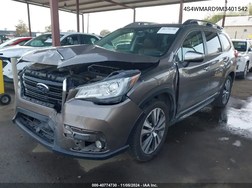 2021 Subaru Ascent Touring VIN: 4S4WMARD9M3401542 Lot: 40774730