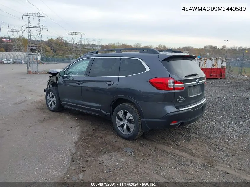 2021 Subaru Ascent Premium VIN: 4S4WMACD9M3440589 Lot: 40792891