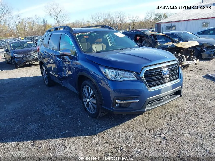 2021 Subaru Ascent Touring VIN: 4S4WMARD1M3404838 Lot: 40815647