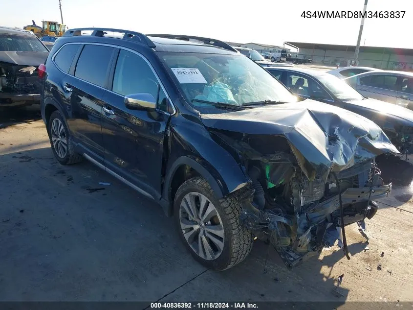 2021 Subaru Ascent Touring VIN: 4S4WMARD8M3463837 Lot: 40836392