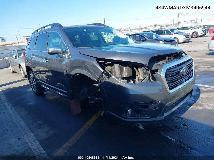 2021 Subaru Ascent Touring VIN: 4S4WMARDXM3406944 Lot: 40848968