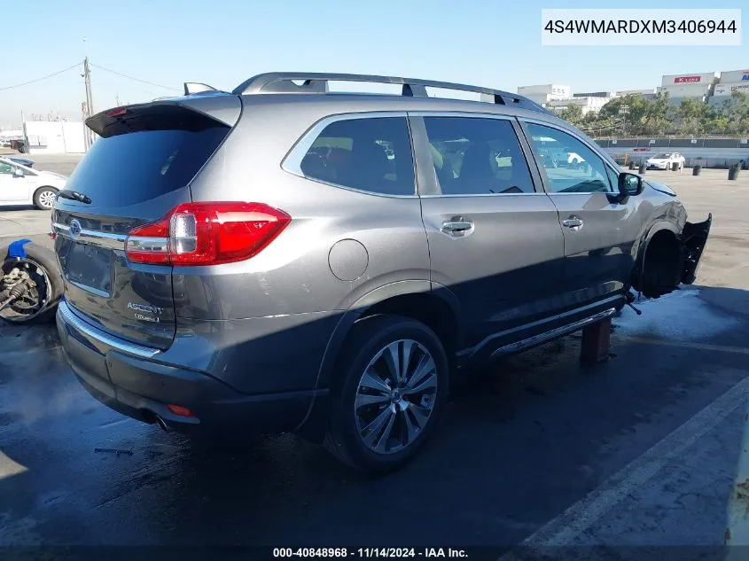 2021 Subaru Ascent Touring VIN: 4S4WMARDXM3406944 Lot: 40848968