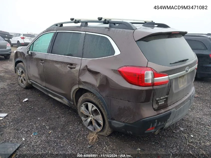 2021 Subaru Ascent Premium VIN: 4S4WMACD9M3471082 Lot: 40866981