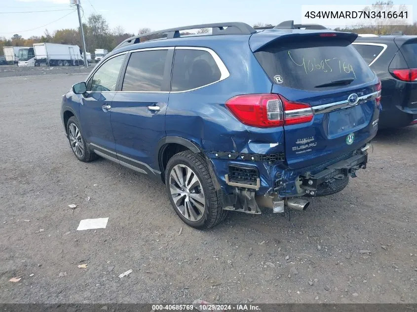 2022 Subaru Ascent Touring VIN: 4S4WMARD7N3416641 Lot: 40685769