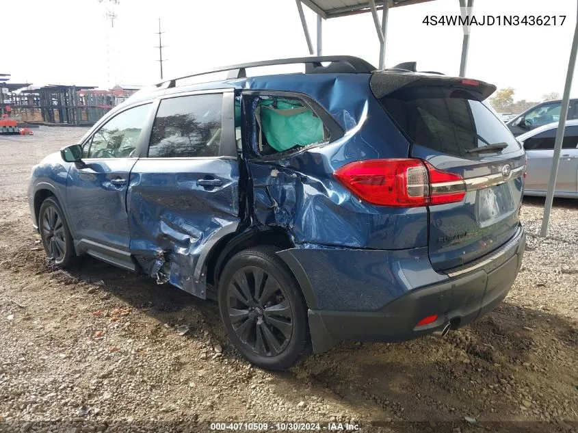 4S4WMAJD1N3436217 2022 Subaru Ascent Onyx Edition