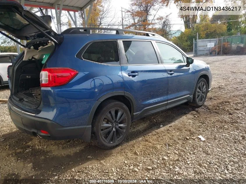 4S4WMAJD1N3436217 2022 Subaru Ascent Onyx Edition