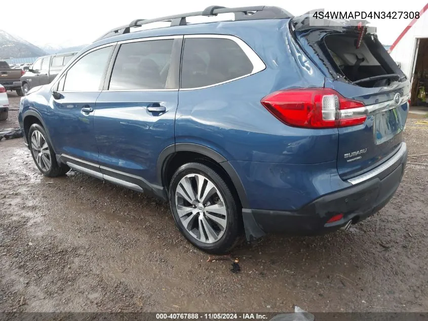 2022 Subaru Ascent Limited VIN: 4S4WMAPD4N3427308 Lot: 40767888