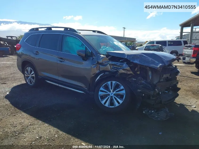 2022 Subaru Ascent Limited VIN: 4S4WMAMD7N3410555 Lot: 40809285