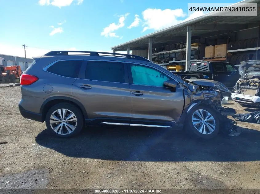 2022 Subaru Ascent Limited VIN: 4S4WMAMD7N3410555 Lot: 40809285