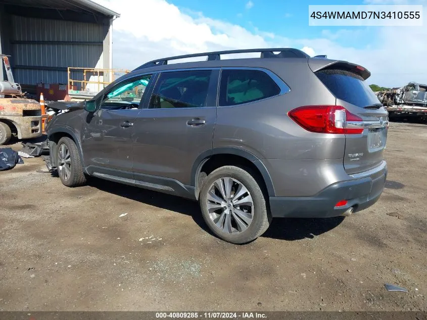 2022 Subaru Ascent Limited VIN: 4S4WMAMD7N3410555 Lot: 40809285