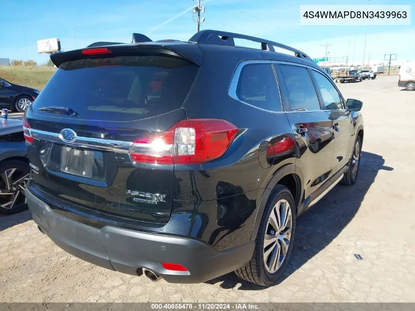 2022 Subaru Ascent Limited VIN: 4S4WMAPD8N3439963 Lot: 40855478