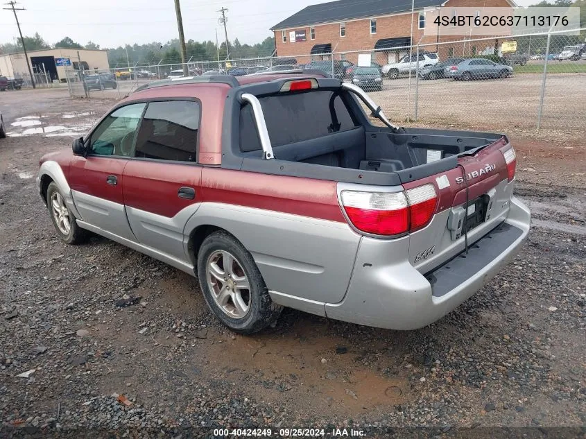 2003 Subaru Baja Sport VIN: 4S4BT62C637113176 Lot: 40424249