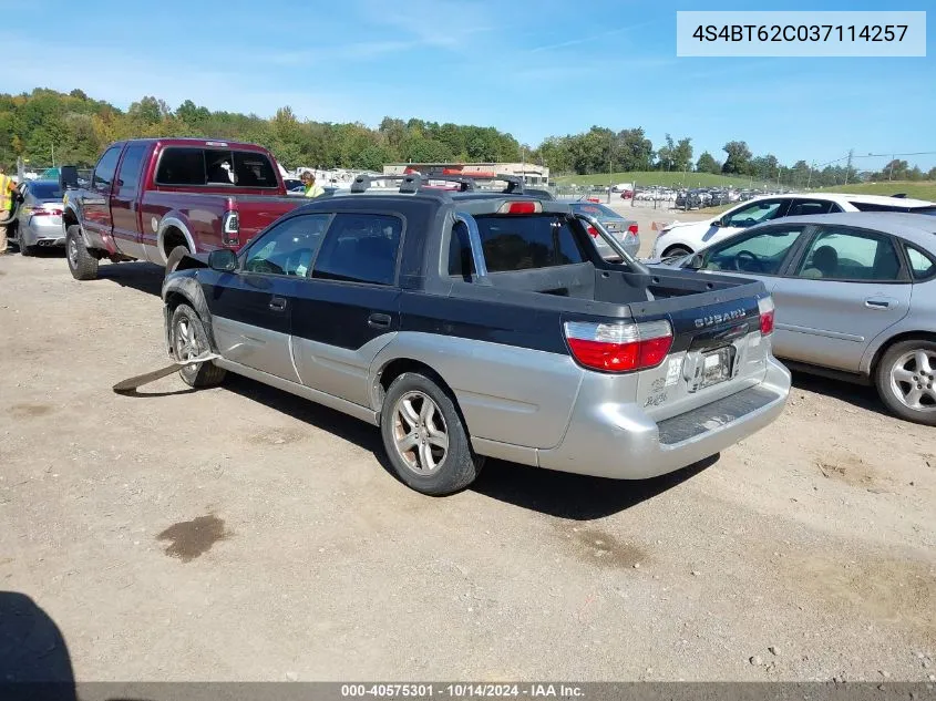 2003 Subaru Baja Sport VIN: 4S4BT62C037114257 Lot: 40575301