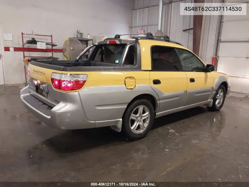 2003 Subaru Baja Sport VIN: 4S4BT62C337114530 Lot: 40612171