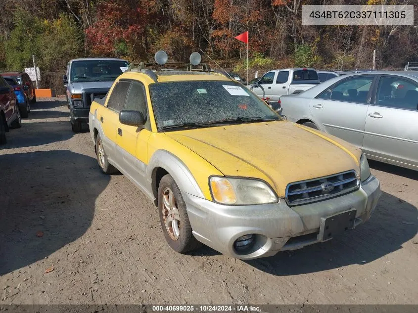 2003 Subaru Baja Sport VIN: 4S4BT62C337111305 Lot: 40699025