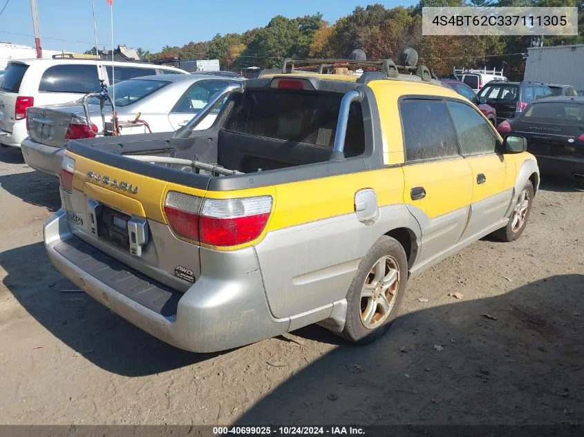 2003 Subaru Baja Sport VIN: 4S4BT62C337111305 Lot: 40699025