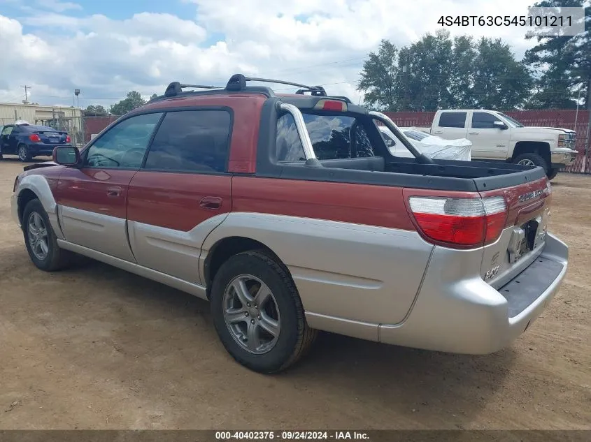 2004 Subaru Baja Turbo VIN: 4S4BT63C545101211 Lot: 40402375