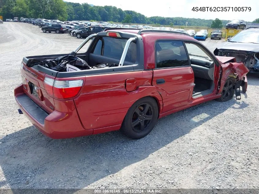 2005 Subaru Baja Sport VIN: 4S4BT62C357100579 Lot: 39618745