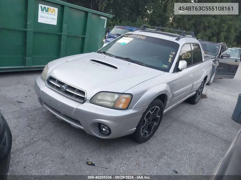 2005 Subaru Baja Turbo VIN: 4S4BT63C555108161 Lot: 40205336