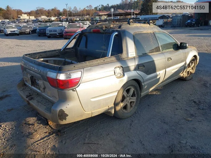 2005 Subaru Baja Sport VIN: 4S4BT62C557104150 Lot: 40559008