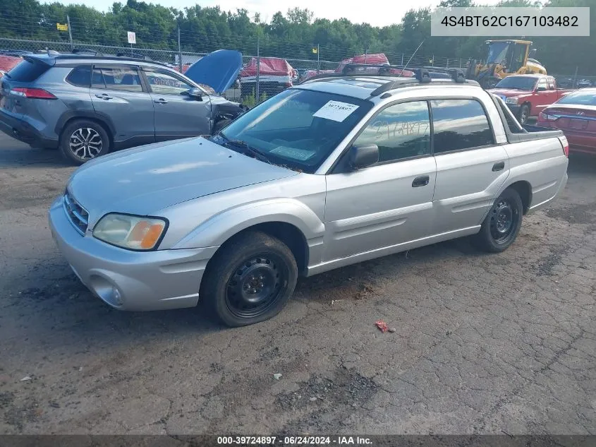 2006 Subaru Baja Sport VIN: 4S4BT62C167103482 Lot: 39724897