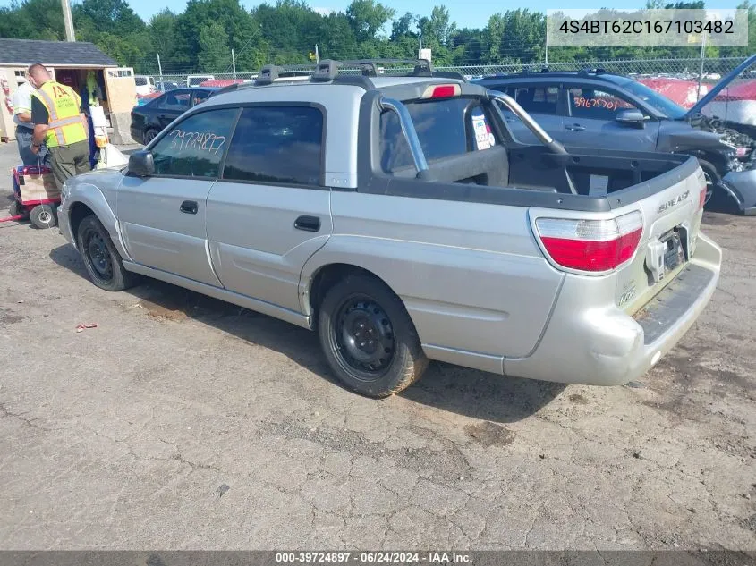 2006 Subaru Baja Sport VIN: 4S4BT62C167103482 Lot: 39724897