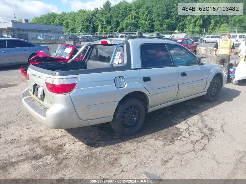 2006 Subaru Baja Sport VIN: 4S4BT62C167103482 Lot: 39724897