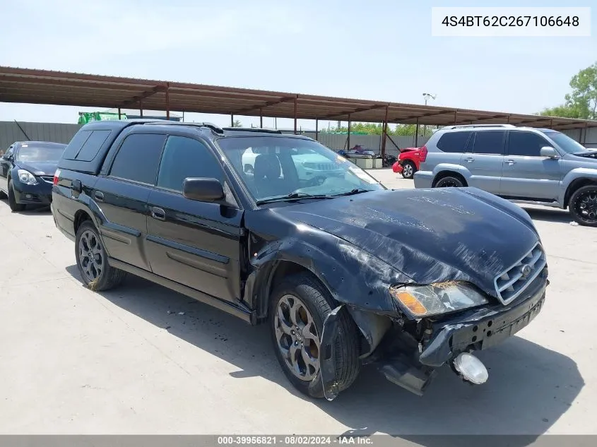 2006 Subaru Baja Sport VIN: 4S4BT62C267106648 Lot: 39956821