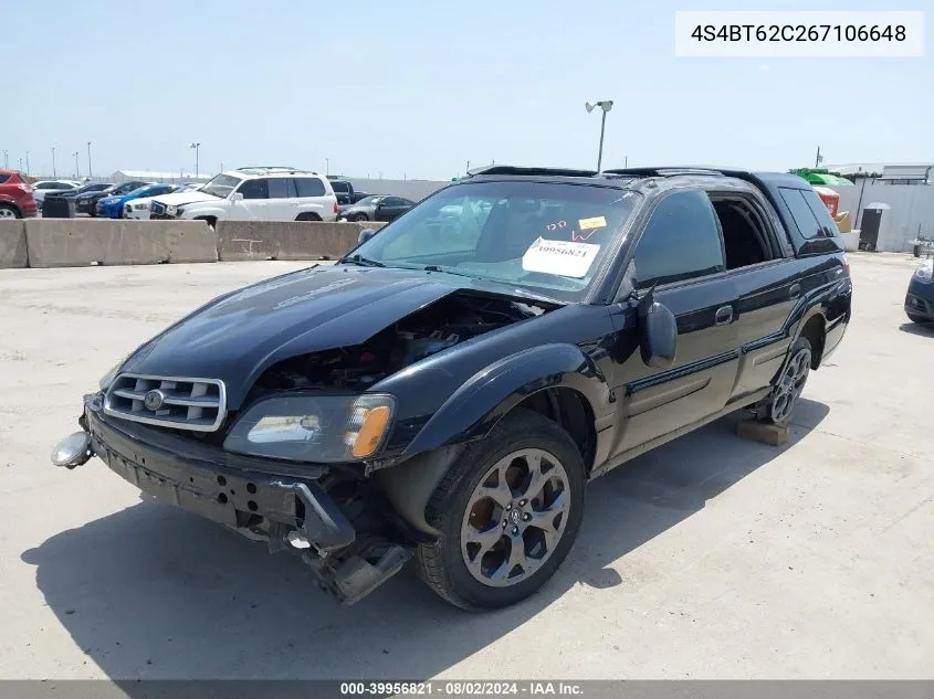 2006 Subaru Baja Sport VIN: 4S4BT62C267106648 Lot: 39956821