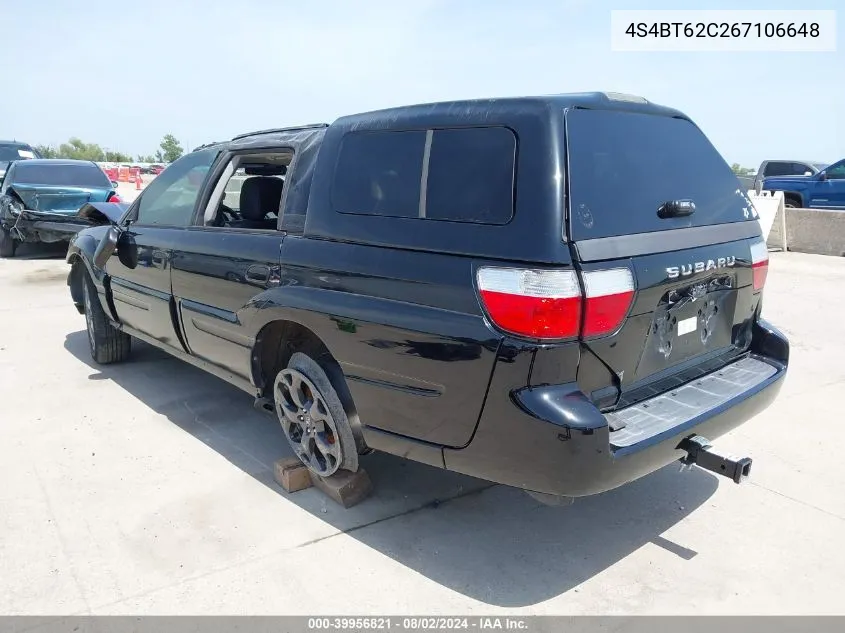 2006 Subaru Baja Sport VIN: 4S4BT62C267106648 Lot: 39956821