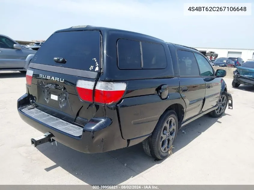 2006 Subaru Baja Sport VIN: 4S4BT62C267106648 Lot: 39956821